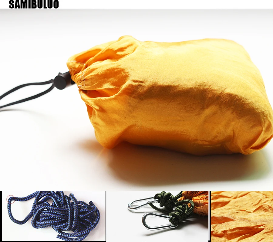 SAMIBULUO Camping Hammock Lightweight Parachute Portable Hamac for Hiking Travel Backpacking 20 Colors In Stock