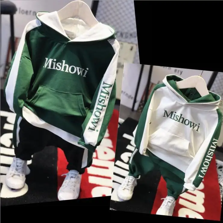 

Fashion Spring Autumn Baby Boys Cotton Hoodie + pants 2pcs/sets Infant Tracksuit Kids Clothing Suts Children Clothes 2-6