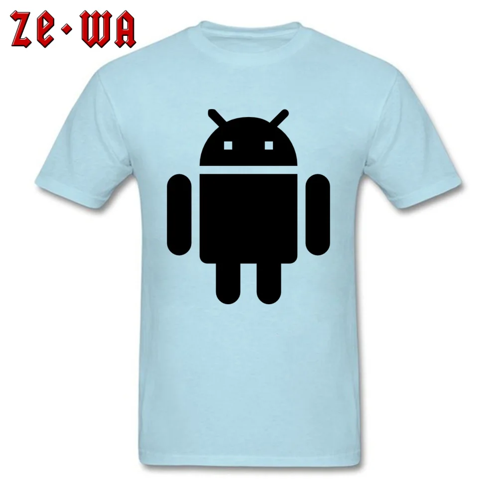 Comics T-Shirt Funny Crew Neck Android Cotton Male Tops T Shirt Classic Short Sleeve Tops Shirts Free Shipping Android light