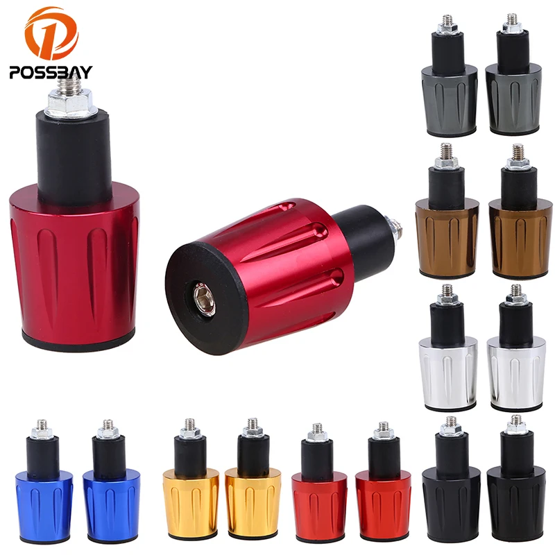

POSSBAY Universal 7/8" Motorcycle Handle Bar Ends Plug Grip Ends Caps fit 22 mm Handlebar Scooter Handle Bar Ends Grips