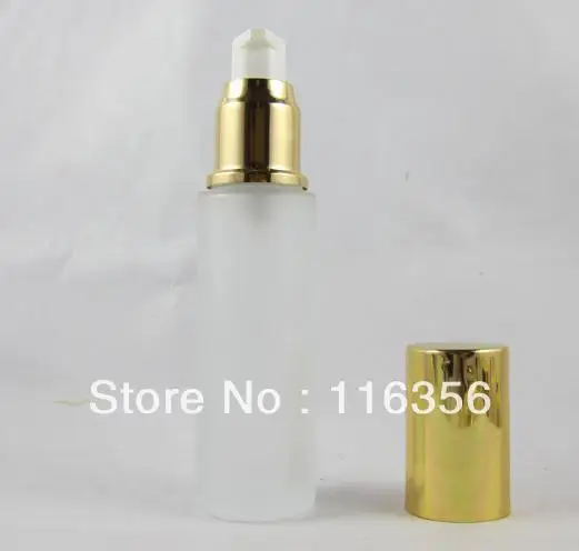 

50ML frosted glass bottle with gold cap, lotion bottle for cosmetic packaging