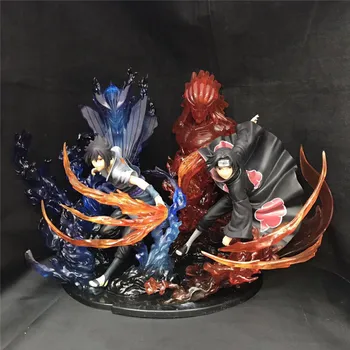 

1Pcs Anime Naruto PVC Action Figure Uchiha Itachi Fire Sasuke Susanoo Collectible Model Toys gifts for boys home decoration 21cm