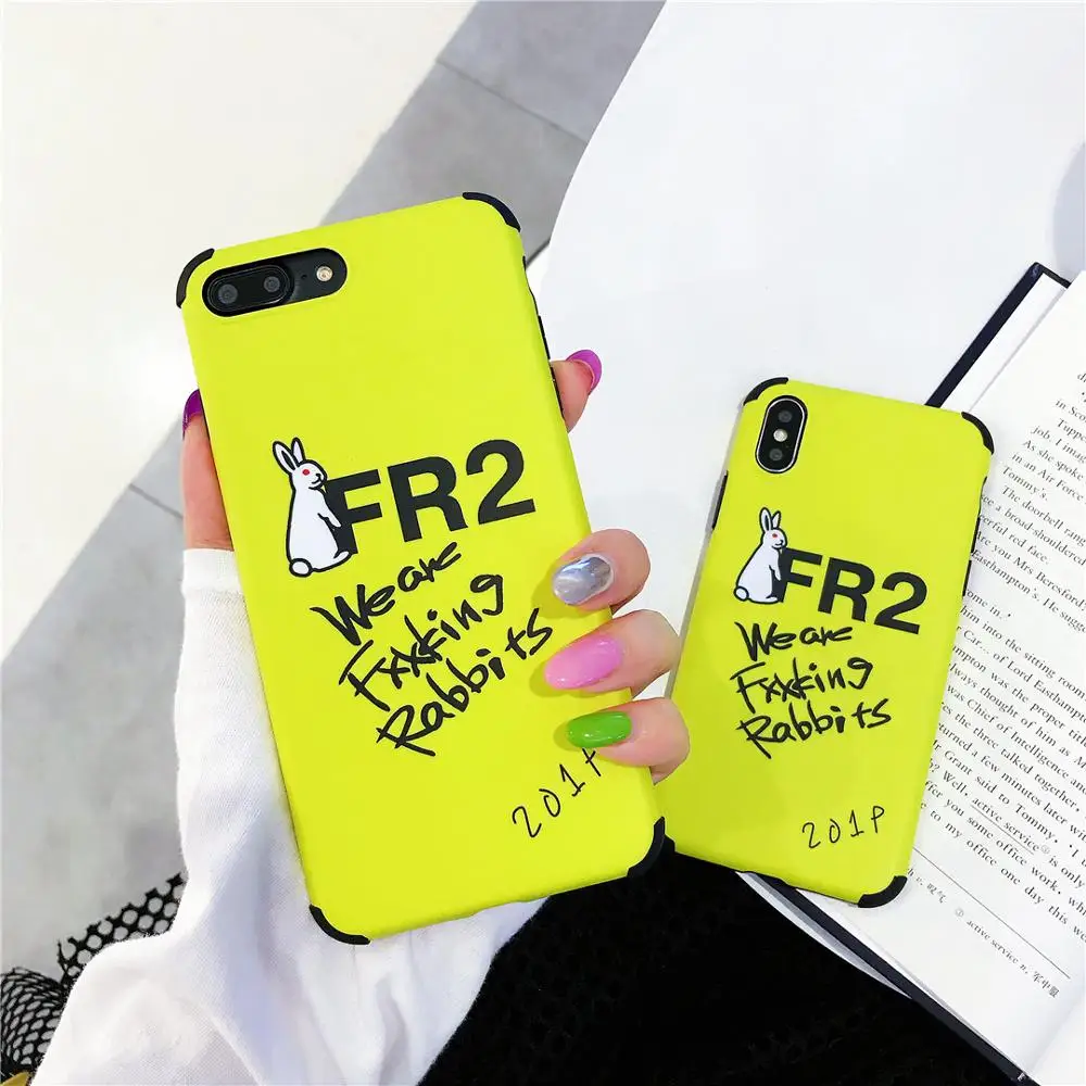 

KAIEN Tide brand Fxxking rabbit Sexy Fashion soft Anti-drop Mobile phone case for iPhone 6 6s 7 plus 8 plus 10 X XR XS MAX cover