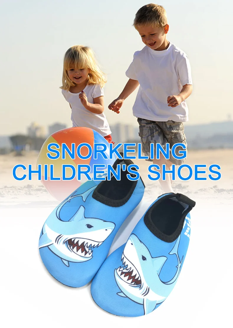 1 (1)Outdoor Sandals Kids Wading Shoes Quick-Drying Printing Pattern Lovely Anti-Slippery Breathable Children Beach Aqua Shoes