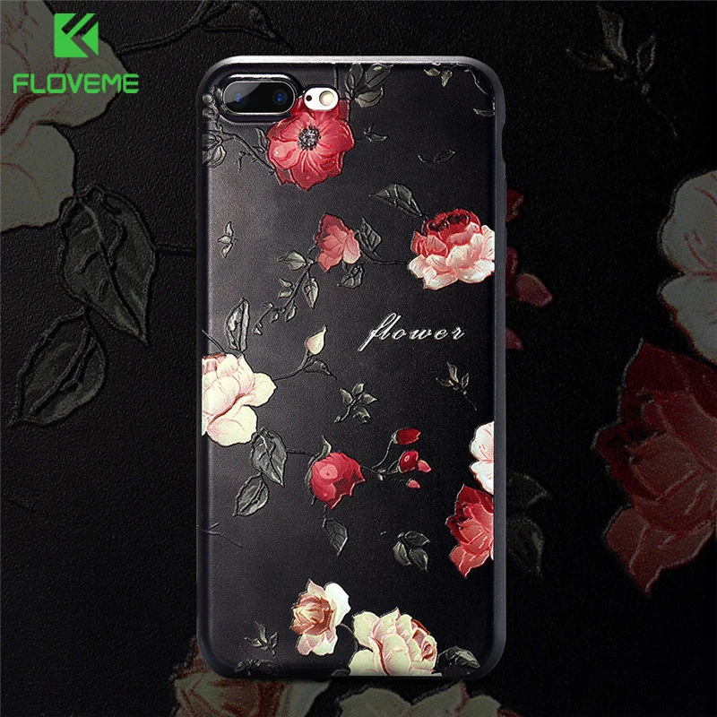 FLOVEME 3D рельефный силиконовый мягкий чехол для телефона iPhone X XS Чехлы MAX XR 7 5S 5 8 6 6S Plus
