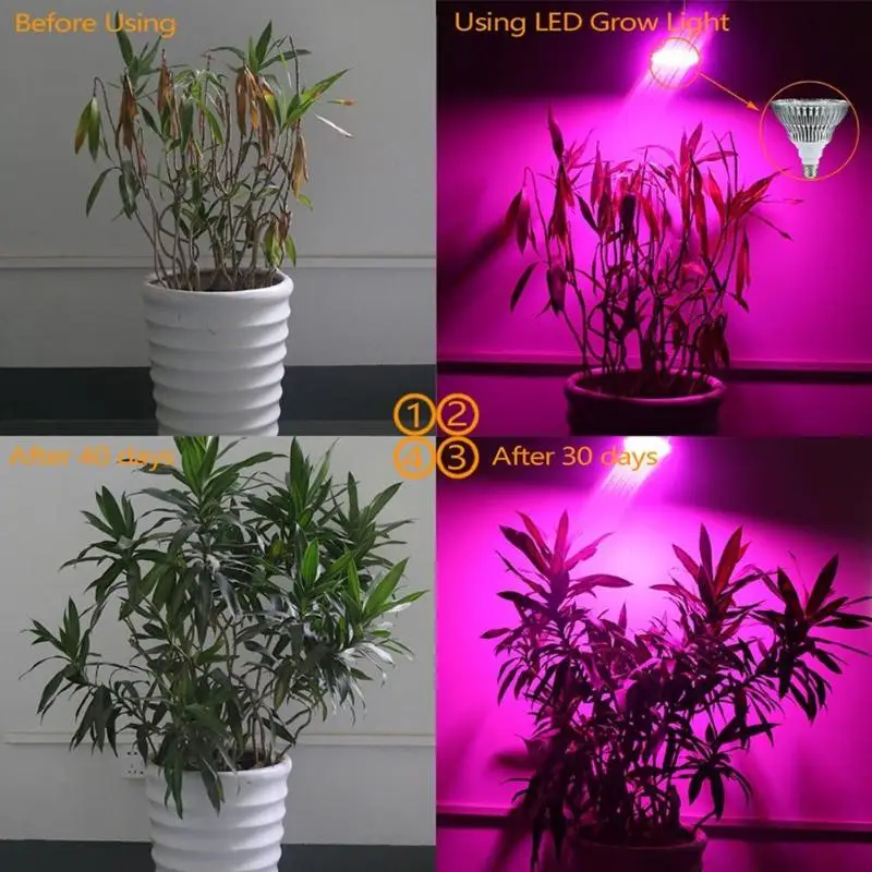 E27 светодио дный завод расти свет лампы гидропоники сад парниковых гидропоники горшечных растений цветоводство лампы Садоводство
