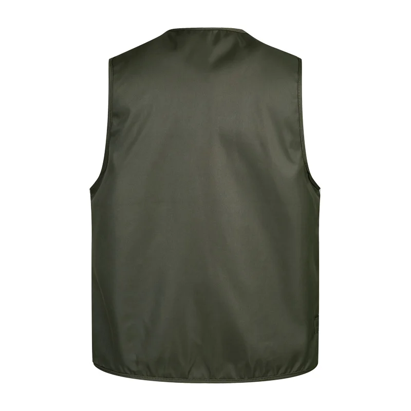 b 2019 Men Multi-Pocket Classic Waistcoat Male Sleeveless Unloading Solid Coat Work Vest Photographer Tactical Masculino Jacket