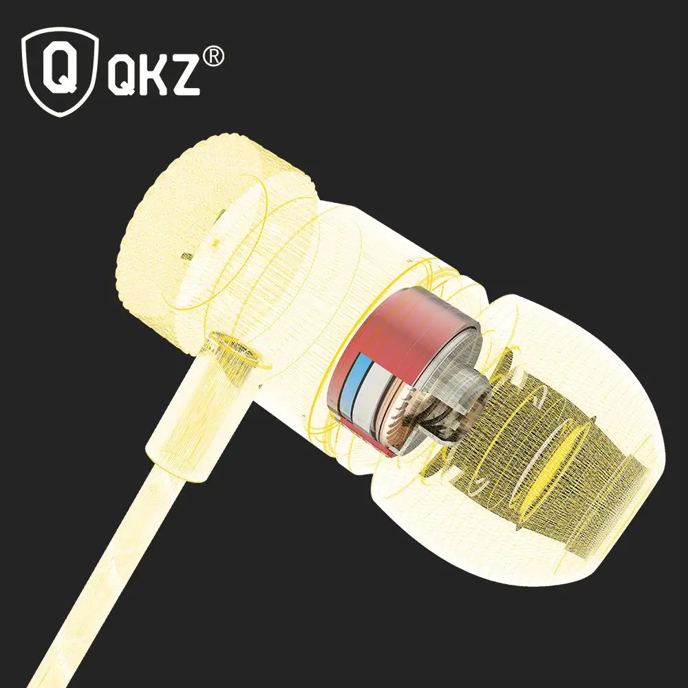 QKZ X5 металлические наушники вкладыши Наушники 100% оригинальный бас гарнитура