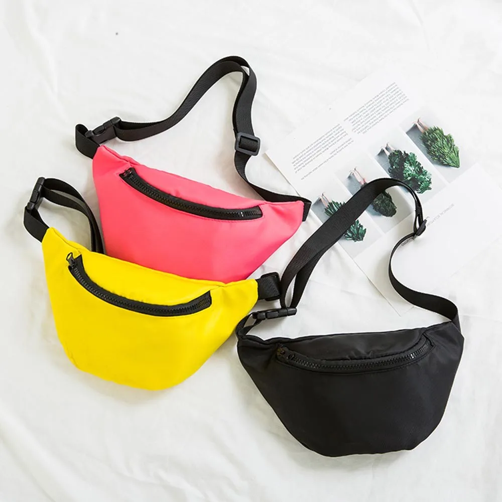 Fashion Nylon Waist Bag Chest Bag For Men Women Crossbody Bag Hip Pop Waterproof Male Female Mini Phone Money Sport Belt Bag 