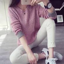 Autunm Winter Fashion Women Sweaters 2017 Jumper Pullovers korean style Casual clothing Pull Femme Slim knitted Sweater TT06
