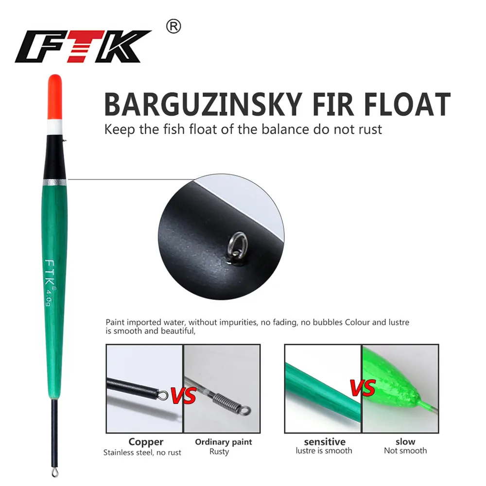 Поплавок FTK Barguzinsky Fir 10 шт./лот вес 2 г 3 4 длина поплавка для рыбалки 13 5 см 14 15 см|fishing