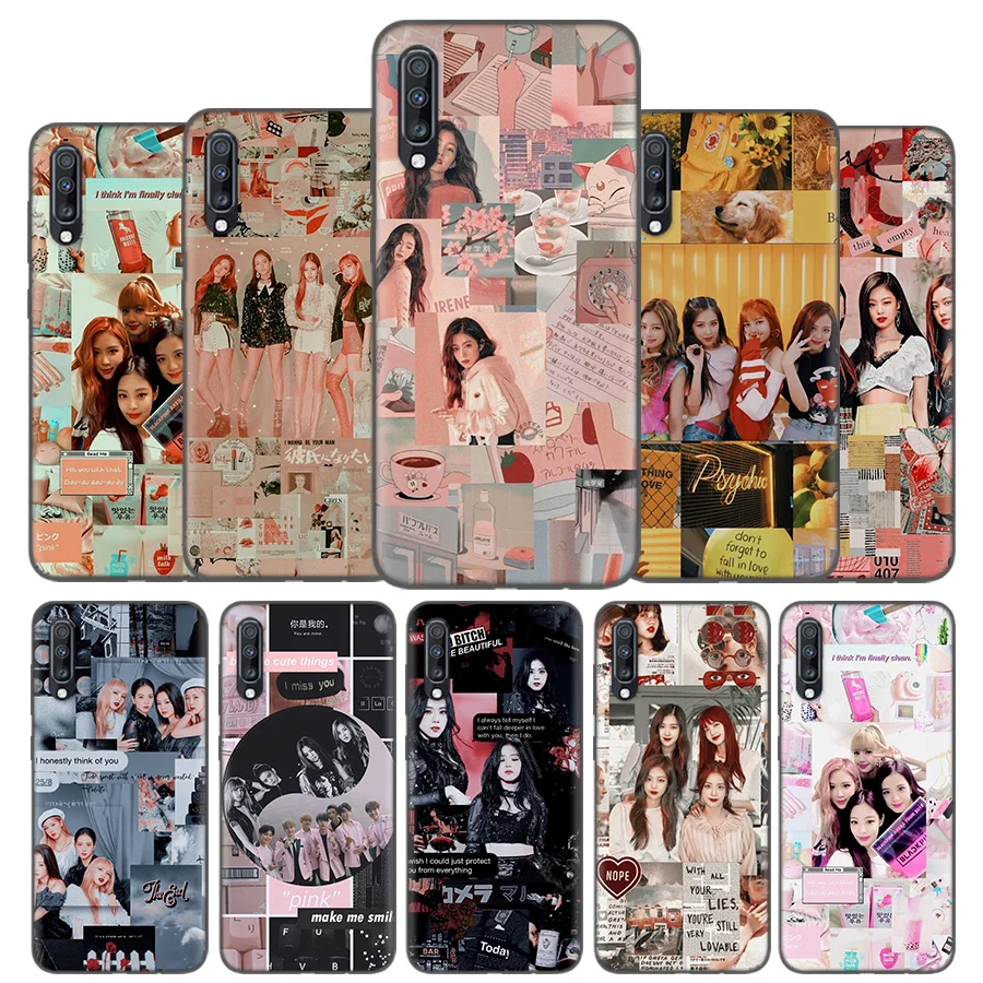 

Silicone Case Cover For Samsung Galaxy A50 A80 A70 A40 A30 A20 A20e A10 A9 A8 A7 A6 Plus 2018 Note 10 9 8 BLACKPINK Kpop Pattern