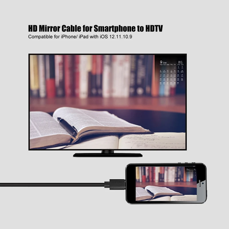 Onten HDMI конвертер для Apple Lightning в HDMI кабель адаптер USB HDMI ТВ Цифровой AV адаптер для iPhone X 8 7 6S 5 iPad Pro Air