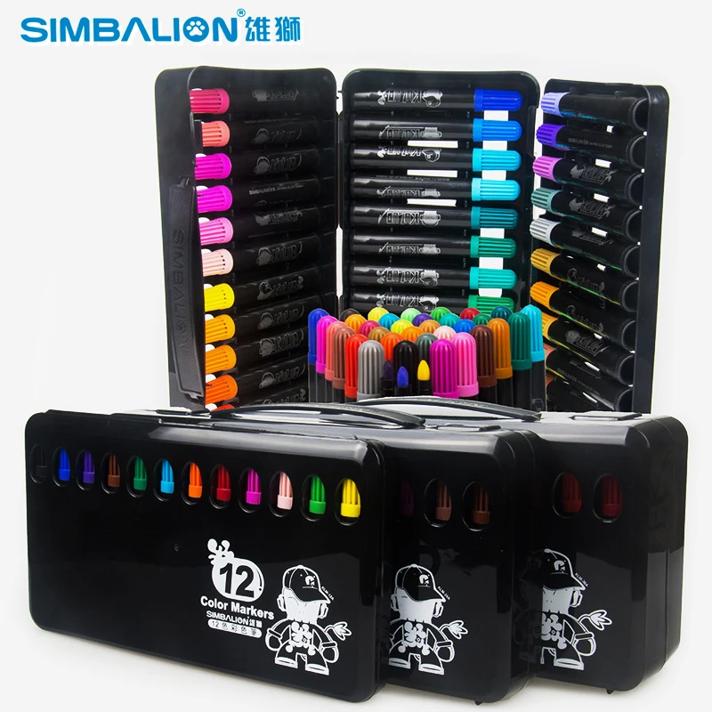 

12, 24, 36colors/set Art Marker Watercolor Pen Drawing Set Painting Set Non-toxic for Student Kids Children Gift