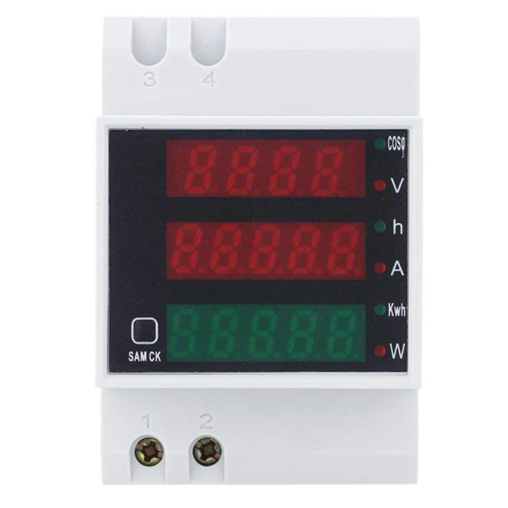 

New AC 200-450V power meter DIN rail type digital display ammeter voltmeter
