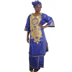 MD Африканский платья для женщин для с юбкой африканская женская одежда костюмы Базен платье Базен Риш традиционные головы обертывания