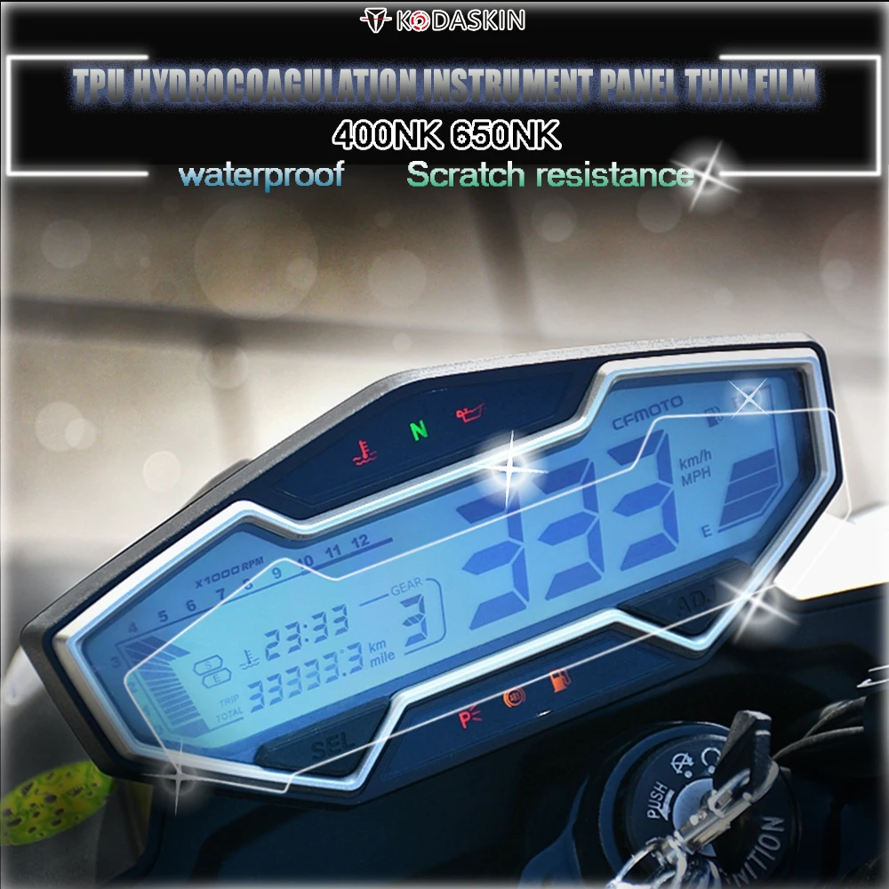 

KODASKIN Motor TPU Instrument Protection Speedometer Waterproof Protective Film Hydrogel Film Fit for CFMOTO 400NK 650NK