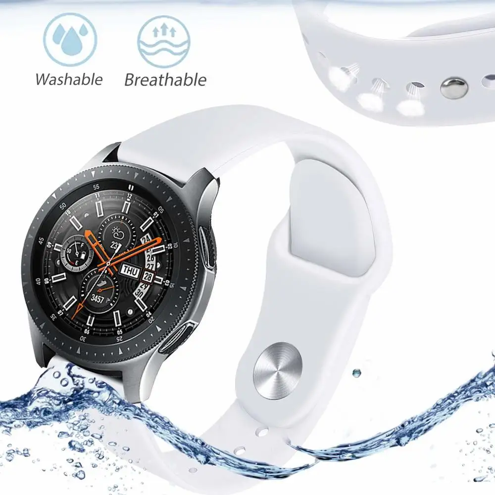 Сменные спортивные силиконовые часы 22 мм/20 мм для Huawei Watch GT Samsung Galaxy 46 ремешок