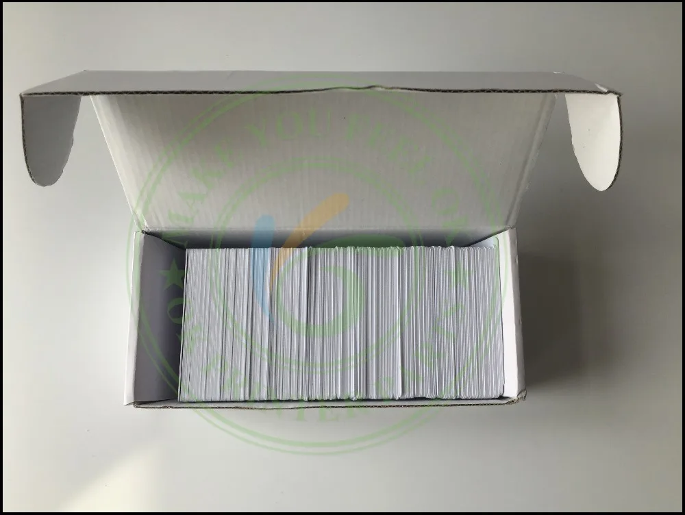 Cartão de Identificação de Plástico à Prova Dágua Cartão para Impressora Jato de Tinta Branco e Branco para Impressão Canon sem Chip 230 Peças - Imagem 5