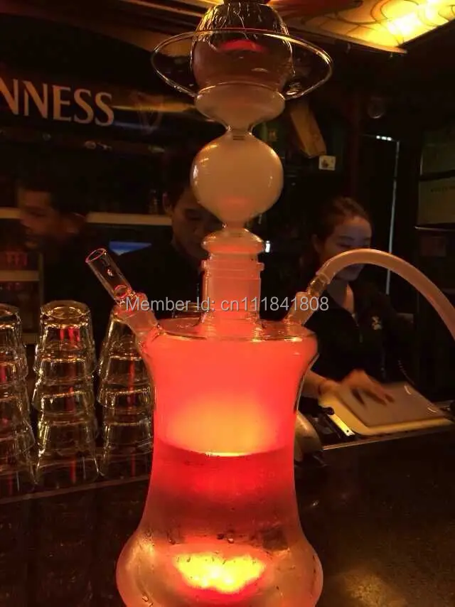 Светодиодная световая секлянная труба для воды комплект бутылок hookahporn sigle hose narguitest принадлежности для курения бар клуб