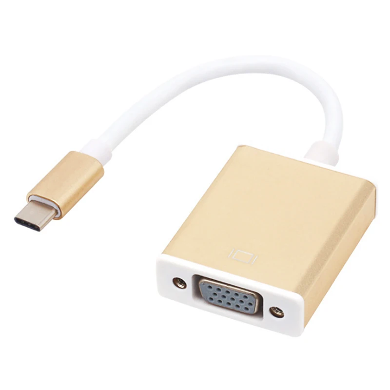 

USB Type C To VGA converter Cable USB 3.1 Type-C Male To VGA Female Adapter for Macbook Chromebook Pixel Laptop