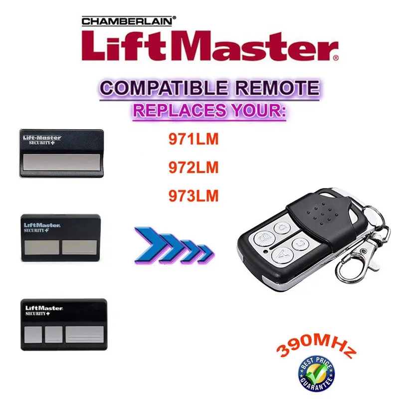 

Liftmaster 971LM/972LM/973LM /139.53681B/13953180 Replacement RF radio transmitter Orange smart Learning button