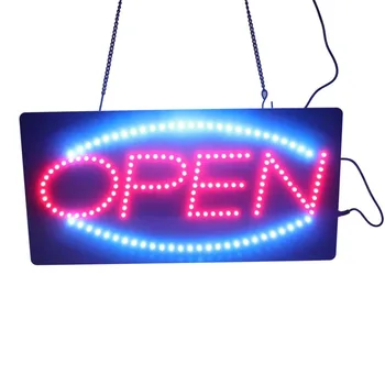 Koop Draagbare 19 inch Hoogte Verticale Neon open Teken met 2 Licht Modes voor Bar Tattoo Salon Winkel Beauty Spa business