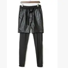 27-44 Мужская одежда GD стилист волос модные Ложные два шт шаровары плюс размер певицы костюмы