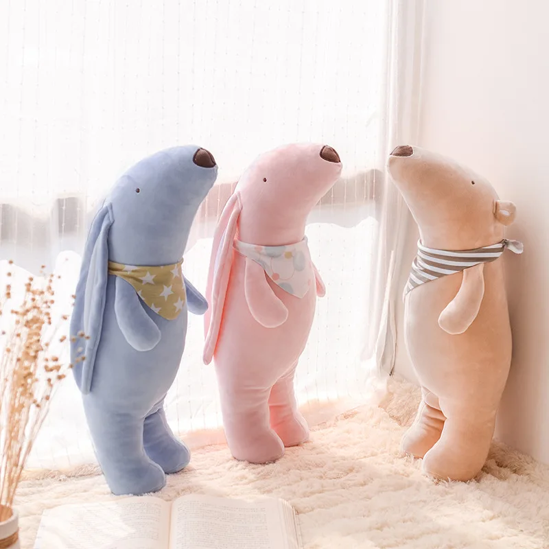 

35cm Rabbit Bear Cute Kawaii Animal Doll Soft Plush Toy Quality Baby Sleeping Birthday Gift Girl Child Decoration Appease Doll