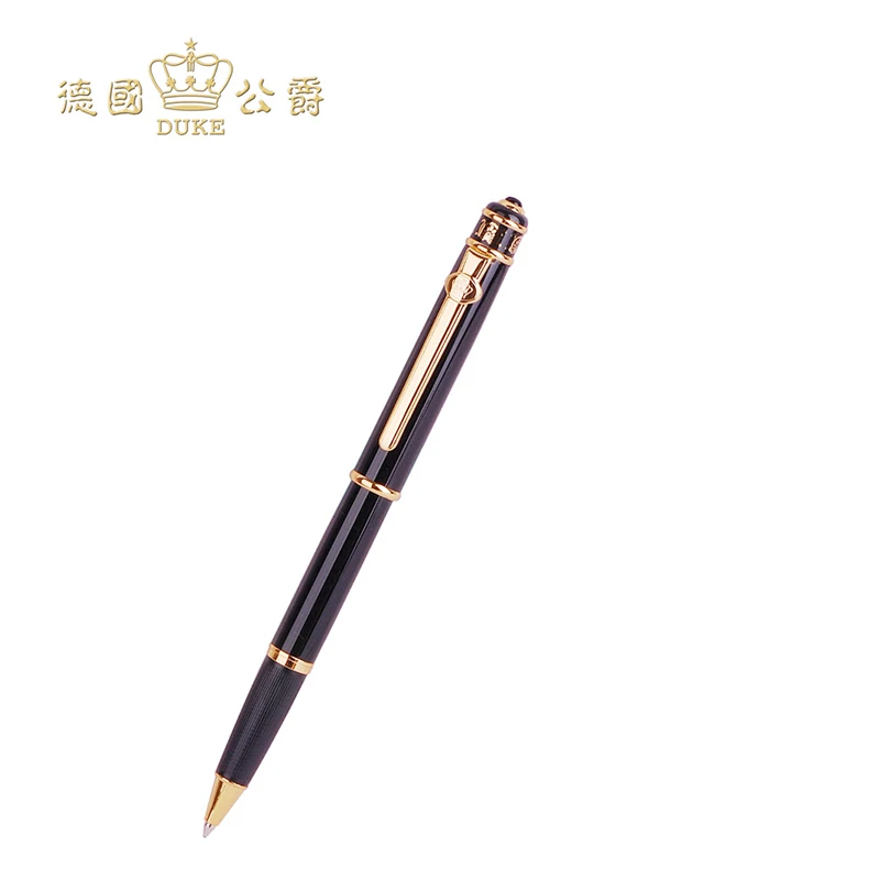 Duke Black Gold Clip Rollerball Pen Black Ink 0.7mm Refill Ballpoint Pen High Quality Office and School Writing Pens with A Box цена Duke Black Gold Clip Rollerball Pen Black Ink 0.7mm Refill Ballpoint Pen High Quality Office and School Writing Pens with A Box цены онлайн