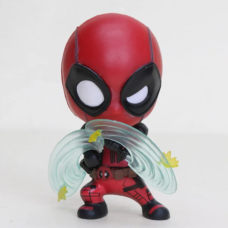 Мини 10 см игрушки Marvel фигурка Дэдпул Bobble-Head 1/10 масштаб предварительно окрашенный Человек-паук Черная пантера Коллекционная модель куклы