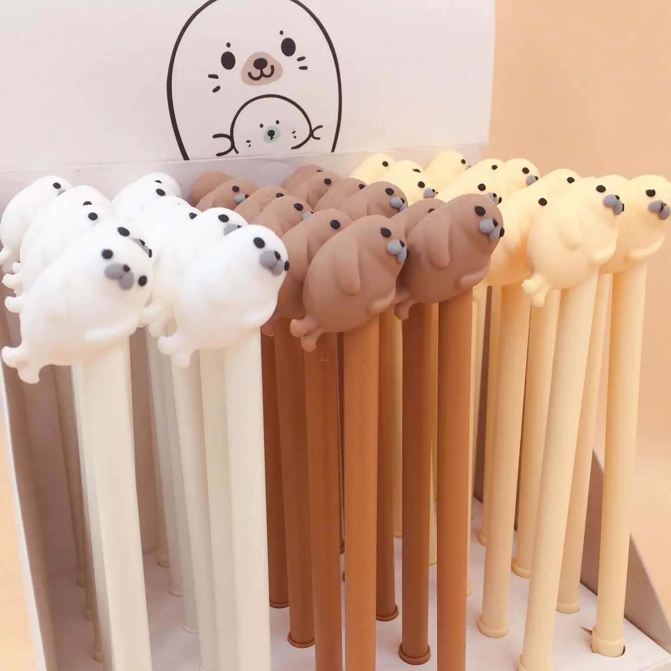 

36 Pcs/lot 0.5 Mm Sea Lion Animal Gel Pen Signature Pen Escolar Papelaria School Office Supply Promotional Gift for Teacher