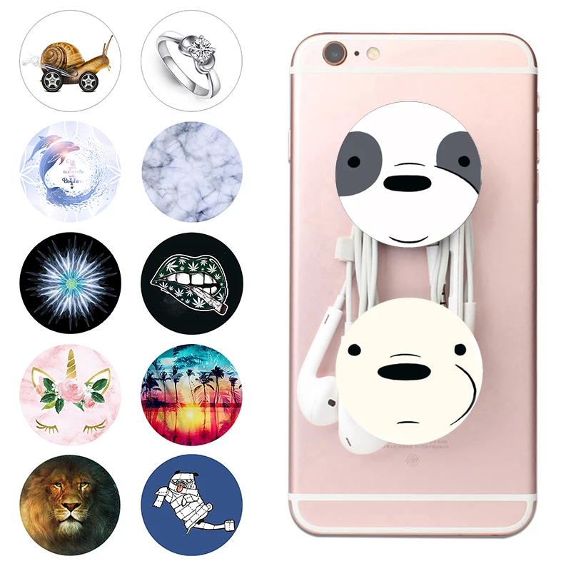 Cartoon Pop Socket Marble Smartphone Holder lazy Hand