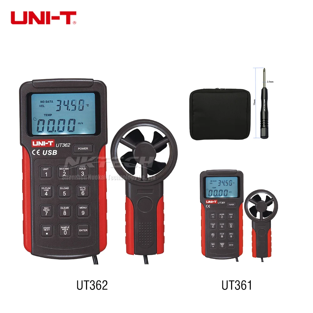 UNI T UT361 UT362 Digital Anemometer Wind Speed Air Volume Meter