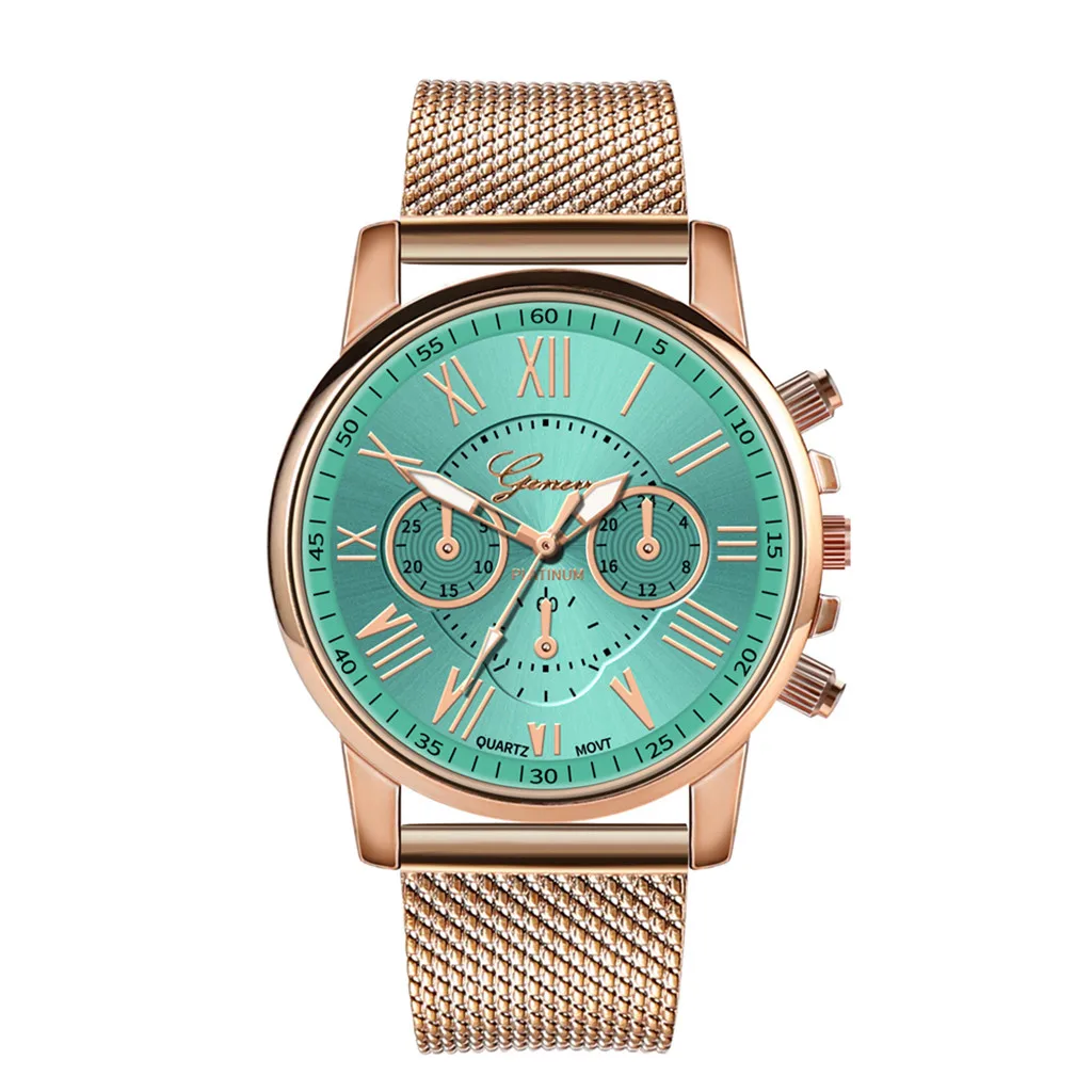 Ретро дизайн женские часы повседневные женские силиконовый кварцевый ремешок наручные часы римские цифры Циферблат Женские часы Reloj Mujer - Цвет: Green