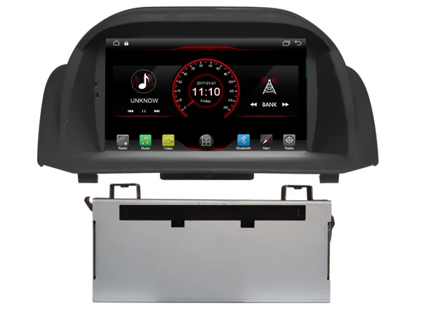 Cheap Fit for Ford  FIESTA 2013-2016 OTOJETA android 9.1 Wifi car dvd player tape recorder GPS headunits with canbus original light 4