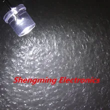 100 шт 5 мм плоская верхняя белая широкоугольная лампа светодиодный ультра яркие лампы