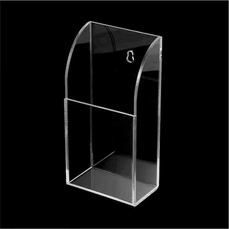 Office Wall Mounted Transparent Organizer Acrylic Remote Control Desk Organizer Holder Air Conditioner Makeup Brush Storage Box