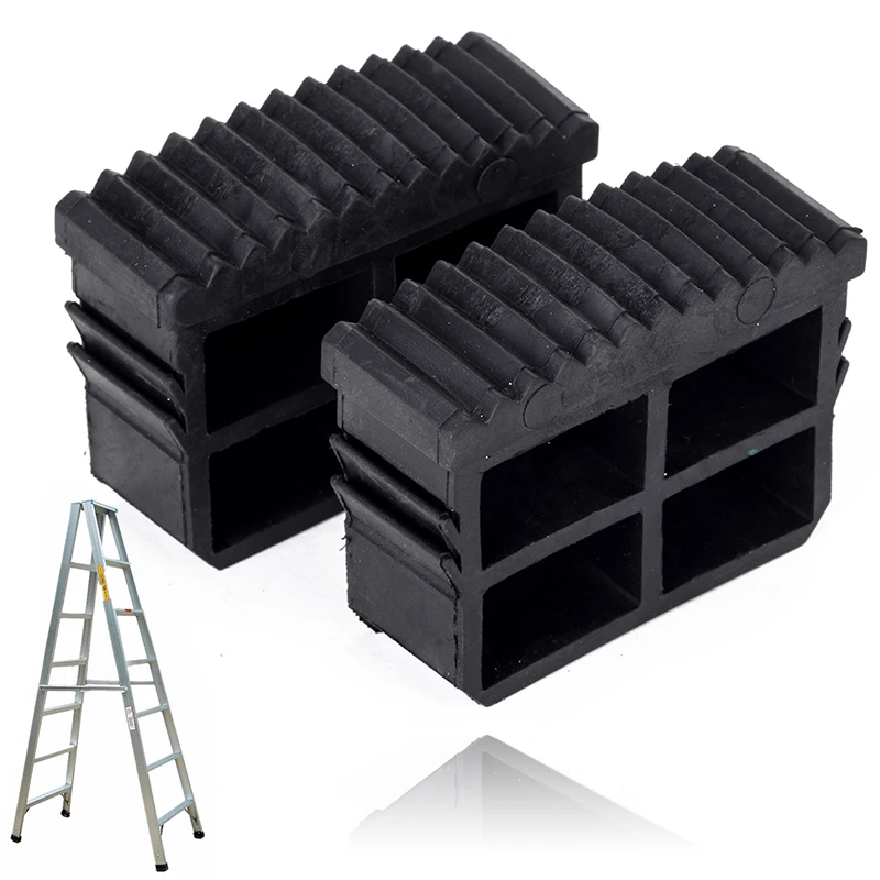Shellhard 2pcs Black Rubber Replacement Step Ladder Feet Non Slip