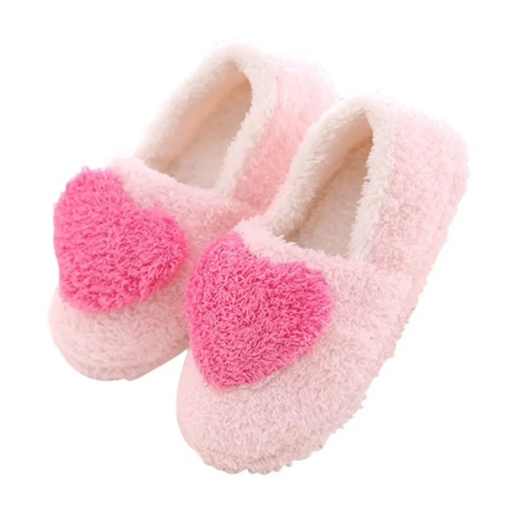 

2018 Lovely Ladies Home Floor Soft Women Indoor Slippers Outsole Cotton-Padded Shoes Female Cashmere Warm Casual Shoes
