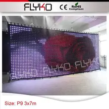 Короткие сроки поставки лучшей цене гибкий шоу старинное оформление фона мерцание видеоэкран P9 10ft* 23ft