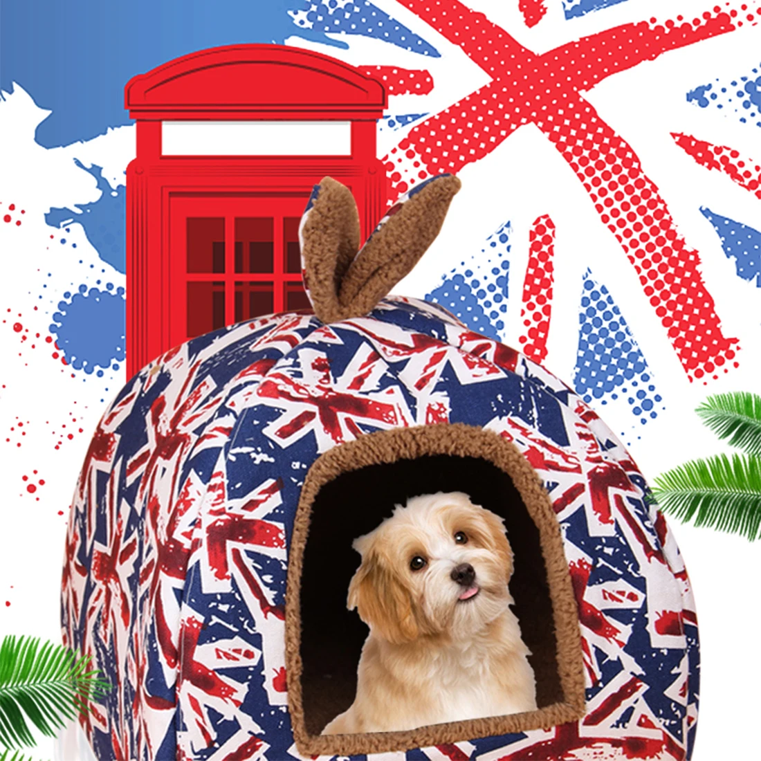 Юнион Джек шаблон собака-домашнее животное-кровать Puppy Dog bed Дом panier chien для собаки кошки Малый Животные дома с коврик Кама Перро