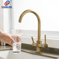 อ่างล้างจานก๊อกน้ำสำหรับห้องครัว Mixer ก๊อกน้ำดื่มน้ำกรอง Sink Tap 360 องศาเย็นและร้อน