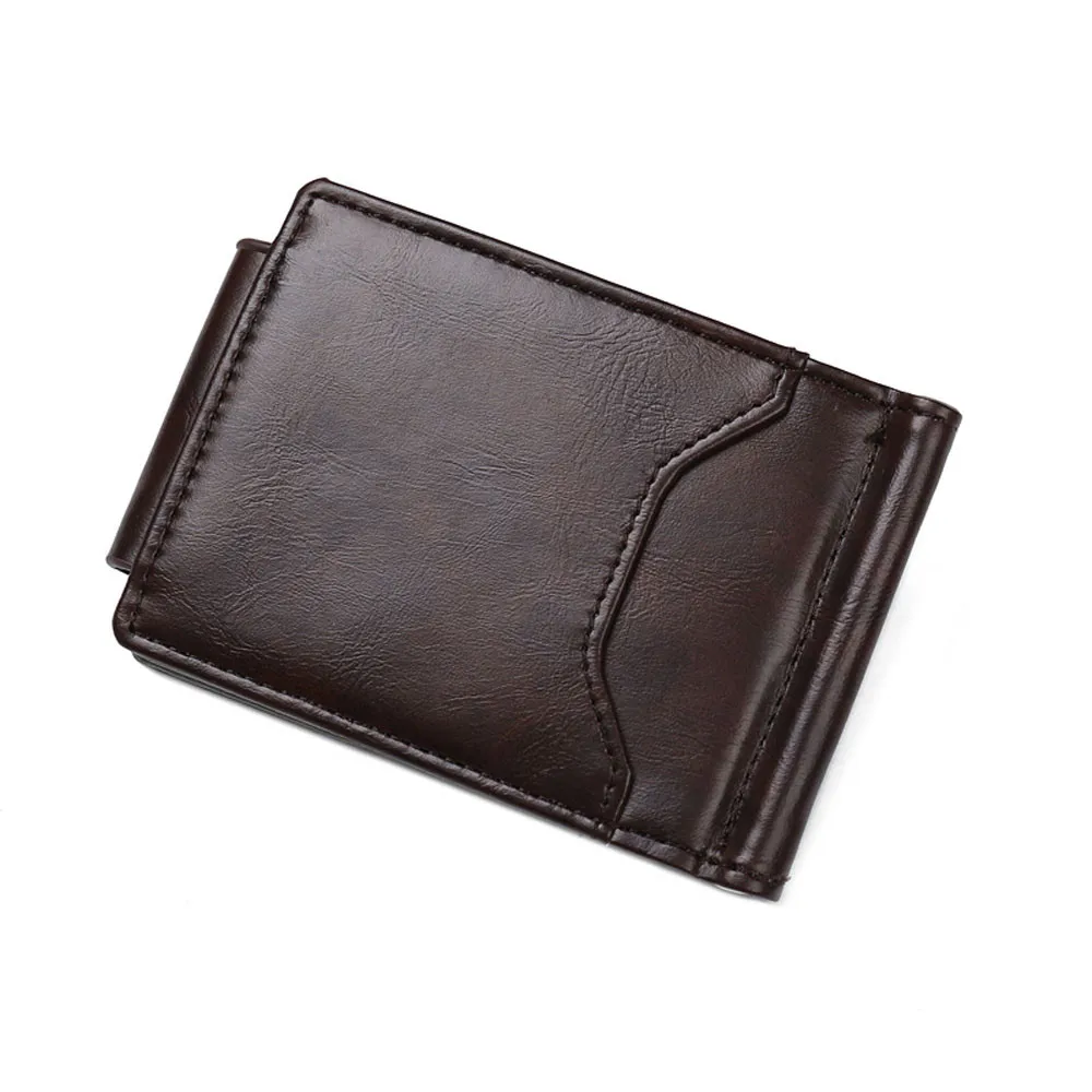 Мужской кожаный двойной кошелек, кошельки для монет, держатель для кредитных карт, карманный мужской кошелек, кошелек из натуральной кожи, мужской клатч
