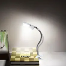 Lampe LED réglable pour lecture de livres, tube métallique Flexible torsadé à 360 degrés, Mini lampe de bureau lumineuse pour lecture