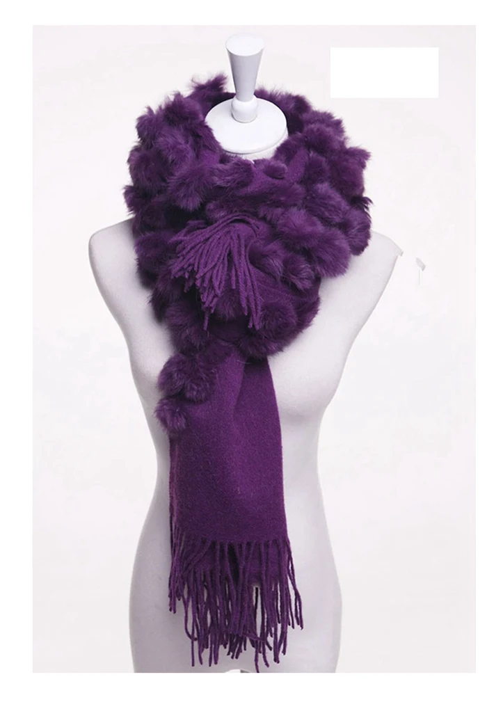 winter scarf women real fur shawls (27)