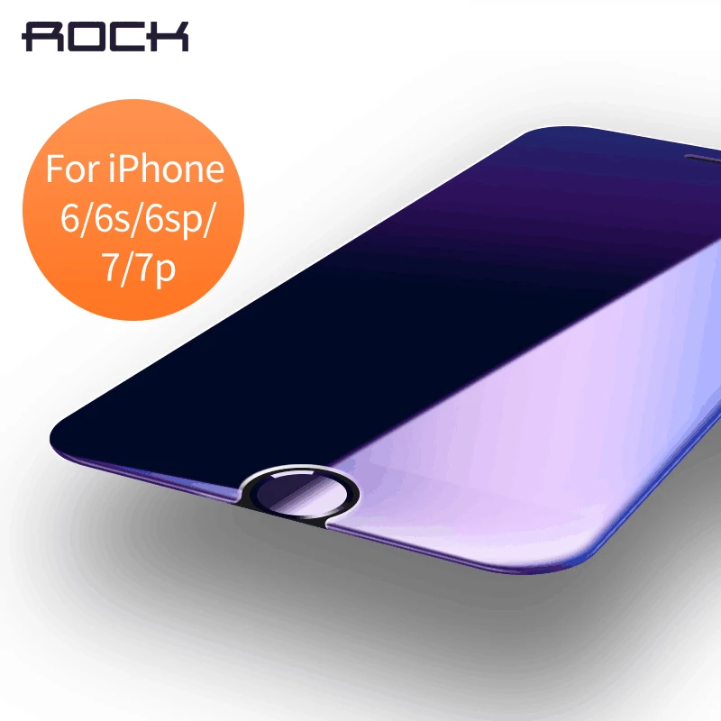 Закаленное стекло для iPhone 6 7 plus ROCK анти синий/высокий уровень защиты экрана 6s 9H2.5D 0