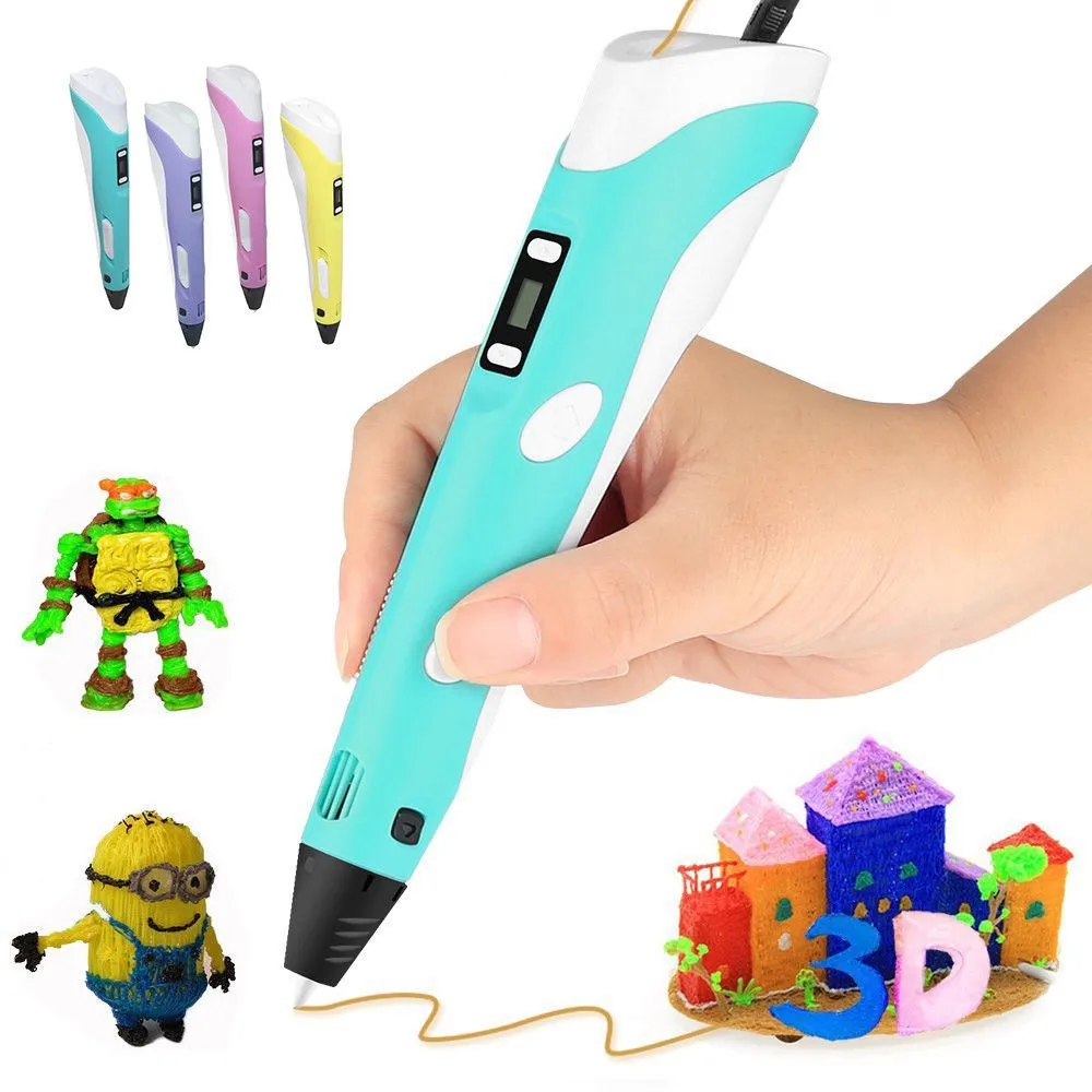 

3D drawning pen Adjustable print Children educational DIY toys LED screen ABS Filament Creative Toy Gift For Kids Design Drawing