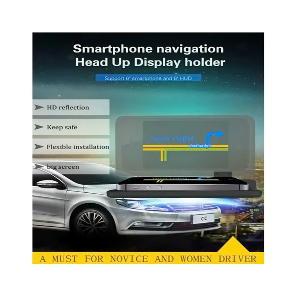 Автомобильный HUD Дисплей проектор телефон навигация gps Держатель нескользящий