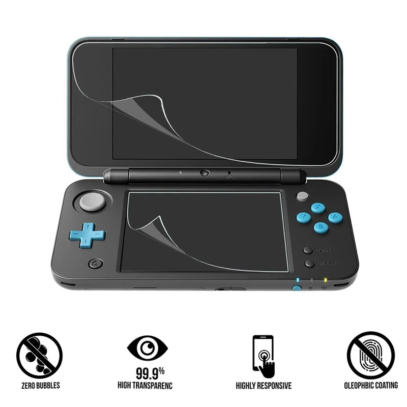 

For Nintend New 2DS XL LL LCD Screen Protectors Guard Film Clear Touch Protect Protective Top + Bottom Seal Film For New 2DS XL
